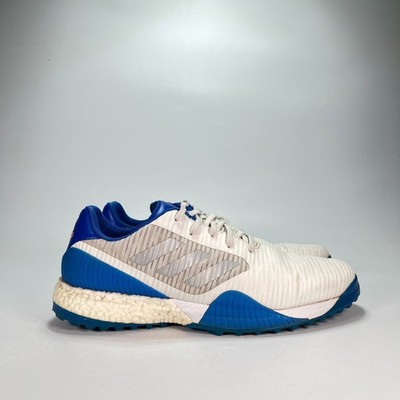 Adidas Codechaos Sport White Blue Boost Spikeless Golf Shoes EF5711 Mens Sz 11.5