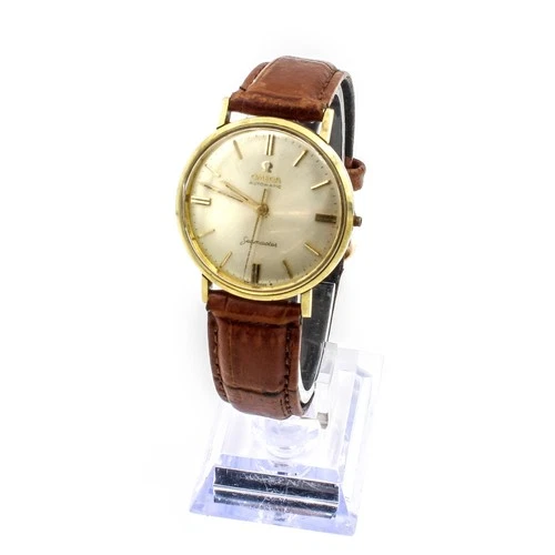 Vintage 1960s Omega Seamaster Automatic 34mm Leather Mens Wristwatch #WB4558-1