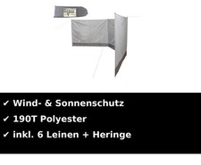 Happy People Windschutz grau 600 x 150 cm  Sichtschutz Camping Strand Urlaub NEU