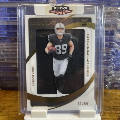 Brock Bowers 2024 Panini Immaculate Clearly Immaculate Rookie Jerseys #/99
