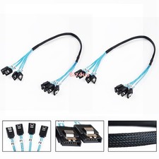2PCS SATA III 6Gbps SAS Cable for Server 4 SATA 7 Pin to 4 SATA Data Cable 50cm