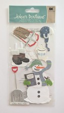 RARE Jolee's Snow Day Snowman Sled Cocoa Boots Hat Winter Scrapbooking Stickers