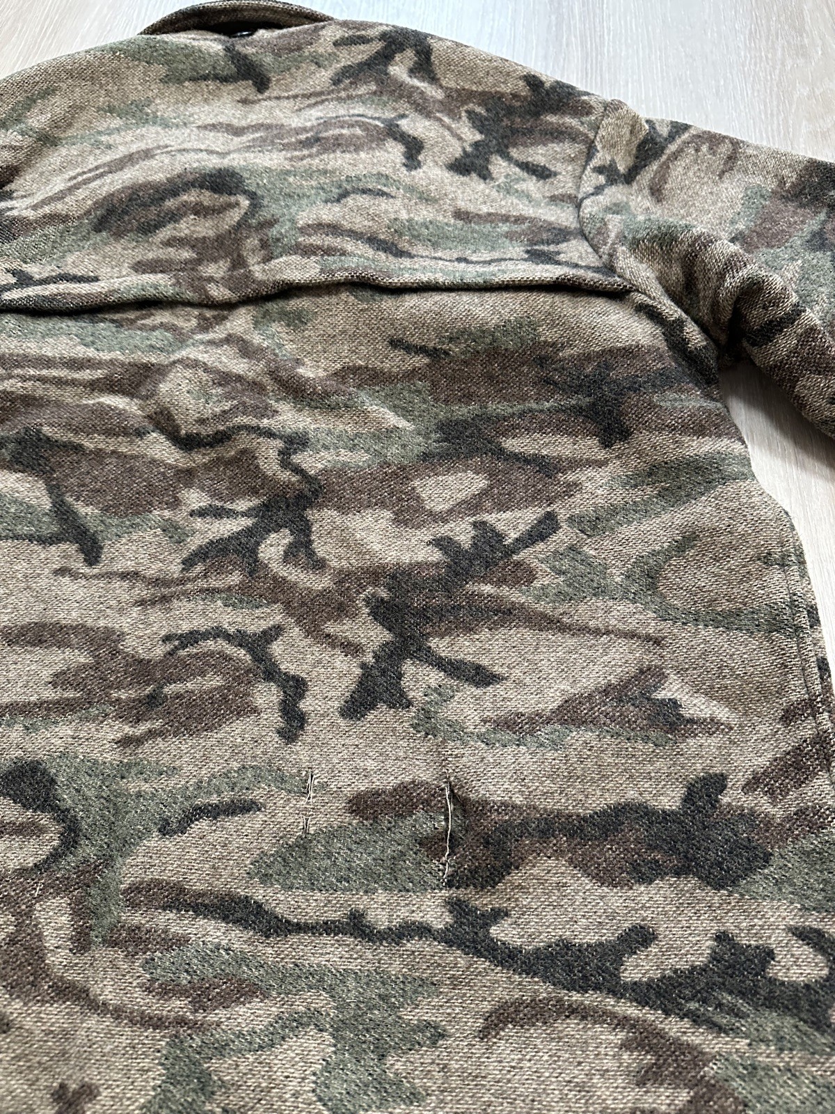 King Of The Mountain Wool Trapper Pullover XL Omnitherm Camo Shirt Jac