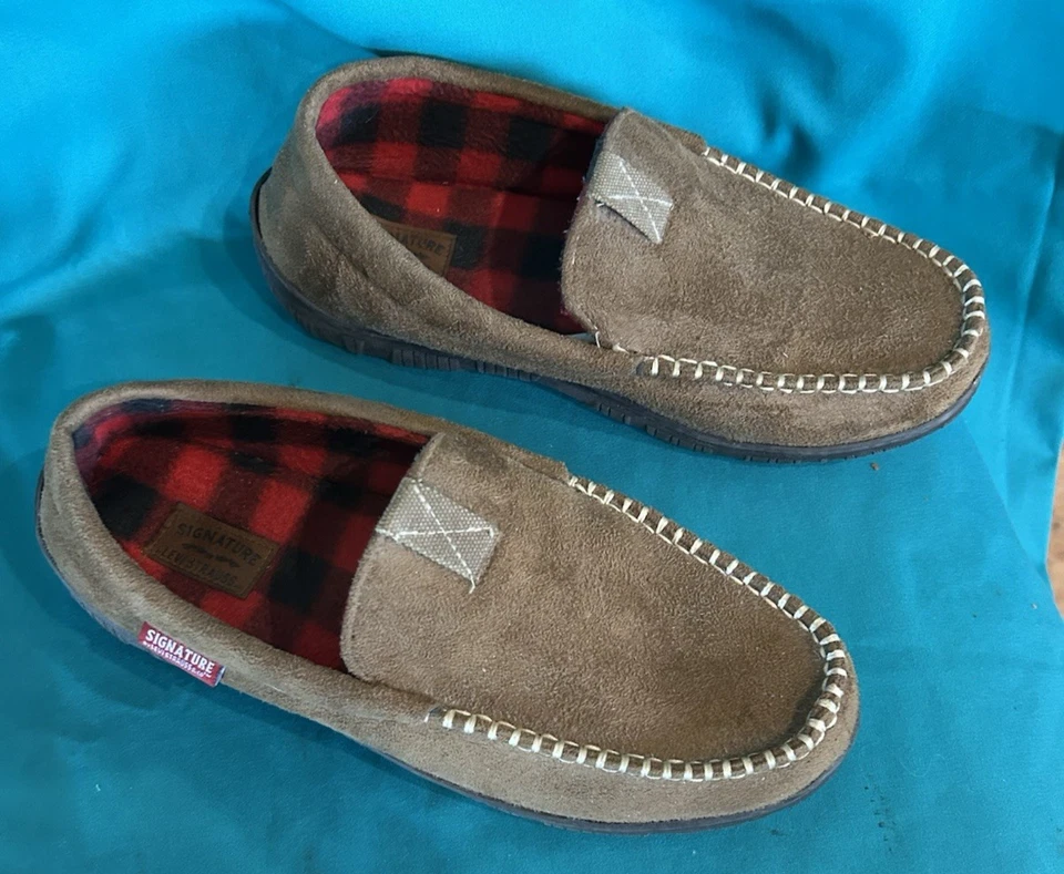 Zapatillas sin cordones Levi Strauss Signature talla 11 12 marrón imitación gamuza mocasín para hombre Foto 3 de 4