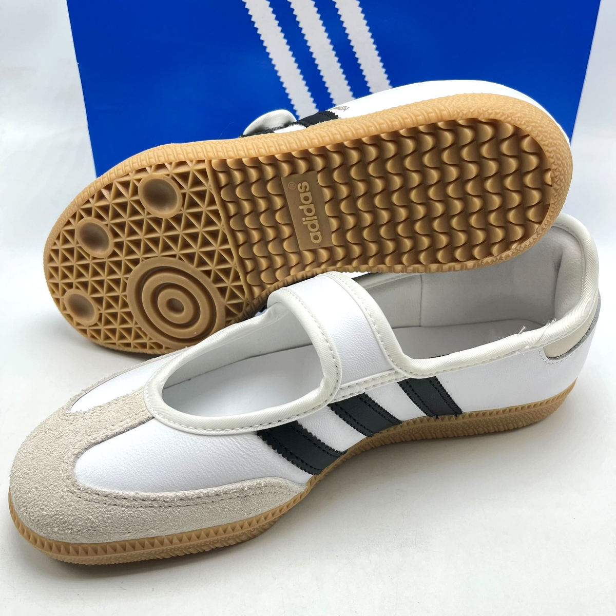 Adidas Samba Jane White Black Gum Women's Shoes JR1402 size 7-9 | eBay
