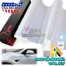 ESSMO PET Galaxy Dust Gloss White Blue Auto Car Vehicle Vinyl Wrap Decal Sticker