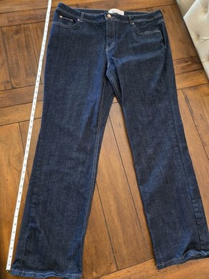 Faded Glory Women Jeans Size 18 Average Classic Blue Stretch Straight Leg Cotton