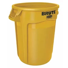 Rubbermaid Commercial Fg263200yel Brute 32 Gal Round Heavy Duty Plastic Can,