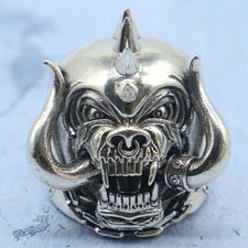 Buy 3 Get 1 Free 3D Stainless Steel Motorhead Warpig Skull Mens Present Rings