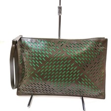 Bottega Veneta Clutch Bag Green Leather B08255902N Italy 2683325