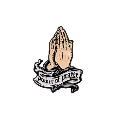 POWER OF PRAYER Anstecker Pin Anstecknadel Revers Heilig Holy Pray Praise God