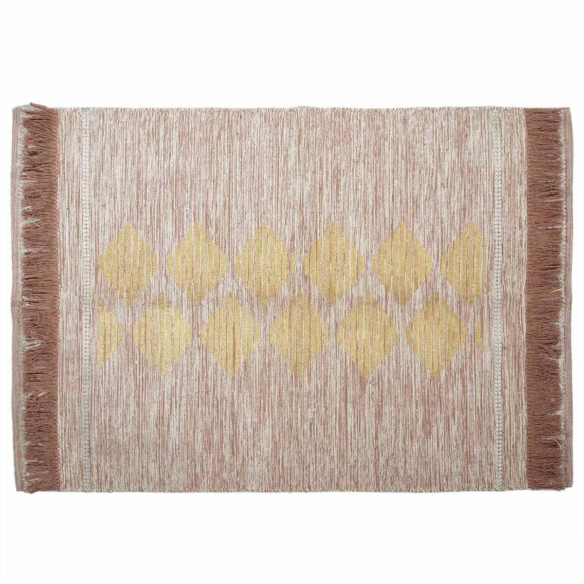 Tapis de Salon Imprimé Nude et Or 120x170cm Facile à Nettoyer