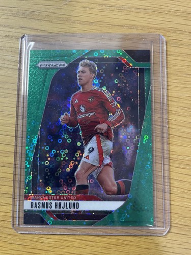 2024-25 Prizm Premier League Rasmus Højlund Green Breakaway 2/5 - Card #135 - Picture 2 of 3