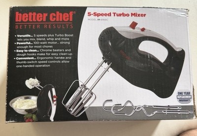 Better Chef 5 Speed Red Turbo Mixer Model IM-816BC