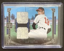 BOB FELLER 2023 NATIONAL TREASURES FIELD GEAR DUAL PATCH SP# /99