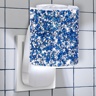 Wall Plug-in Fragrance Diffuser Night Light (Royal Blue Rhinestone) | Compatible