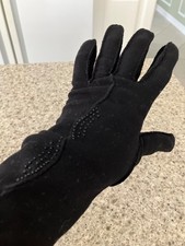 Vtg Ladies 1940  s 50  s Black Beaded Evening Gloves Retro Wedding Prom MCM Prop