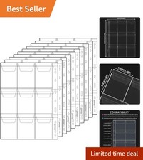 Elegant Coin Pocket Pages - 9-Hole Collecting Sleeves, 10 Sheets for Collectors