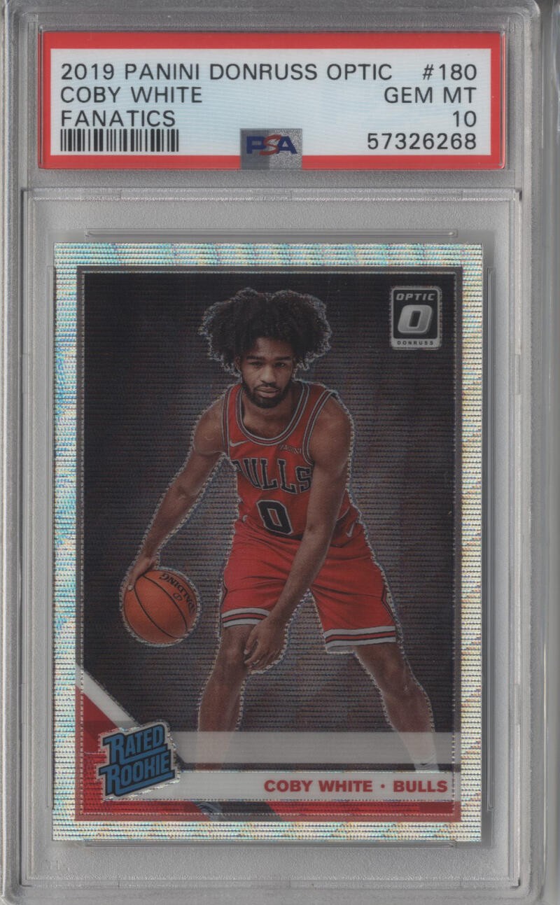 2019 Panini Donruss Optic Coby White #180 Fanatics PSA 10 Gem Mint Rookie Card