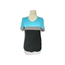 Minetom Women’s Top color Black,gray,tourquise Size Medium 