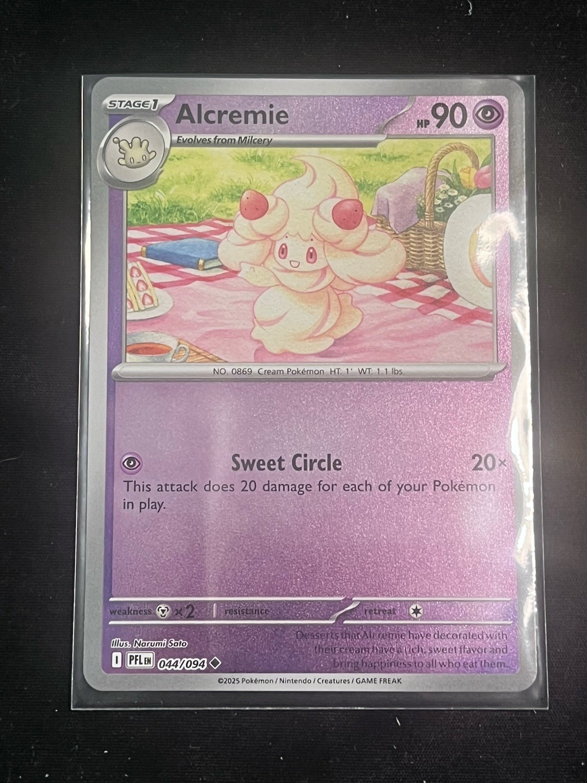 Alcremie 044/094 Reverse Holo - Me02: Phantasmal Flames Pokémon TCG - NM