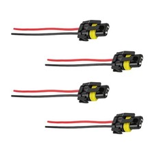 Wiring Harness Headlight Plug, 9005 9006 9012 HB3 HB4 Female Adapter 4 PCS