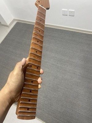 Premium''Wave'' type Fingerboard 22fret Roasted Flame Maple Electric guitar neck