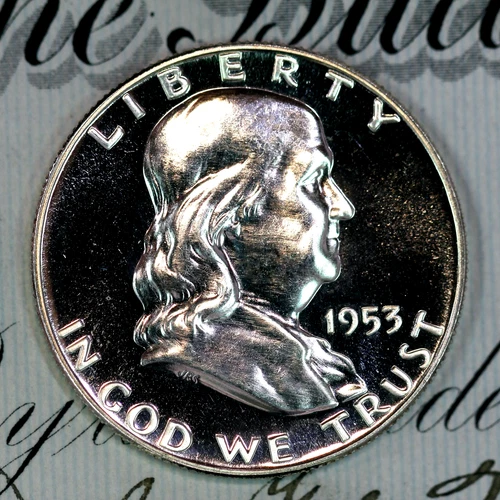 * 1953-P CAMEO * PRISTINE++ GEM BU PROOF FRANKLIN HALF-DOLLAR *