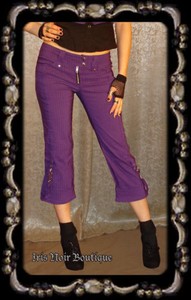 purple capri pants