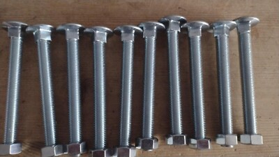 TIMco Schlittenschraube & Sechskantmutter - BZP M16 x 150 Box 10