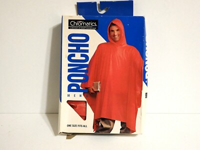 Men's CHROMATICS Totes Red Poncho Rain Coat One Size Fits