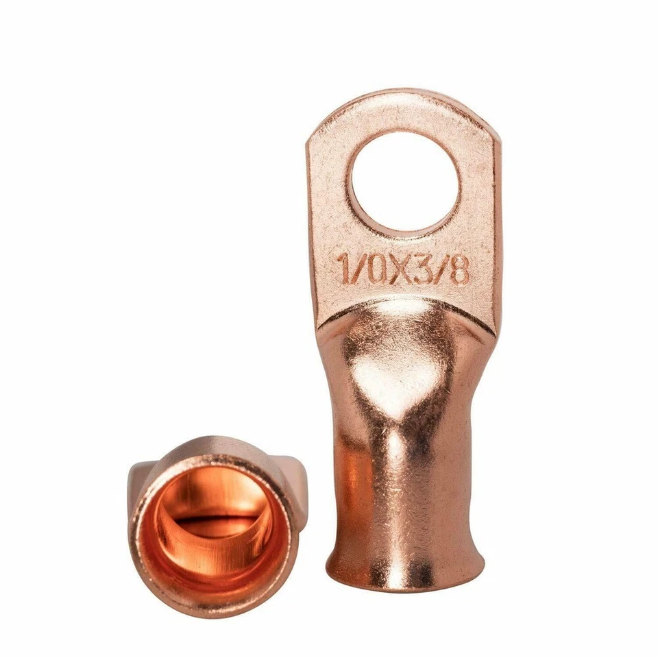 Assorted Car Cable Bare Lugs lug Ring Wire Connector Terminals Tinned Copper Kit - Image 2 of 4