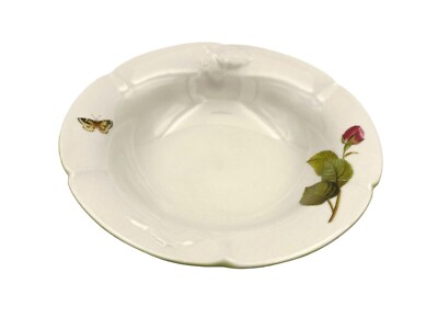 Gorham Rose Serenade 8'' Soup Stoneware Bowl Butterfly & Rose Designs