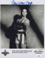 American Gladiators 8x10 photo of Nitro signed by Dan Clark JSA COA