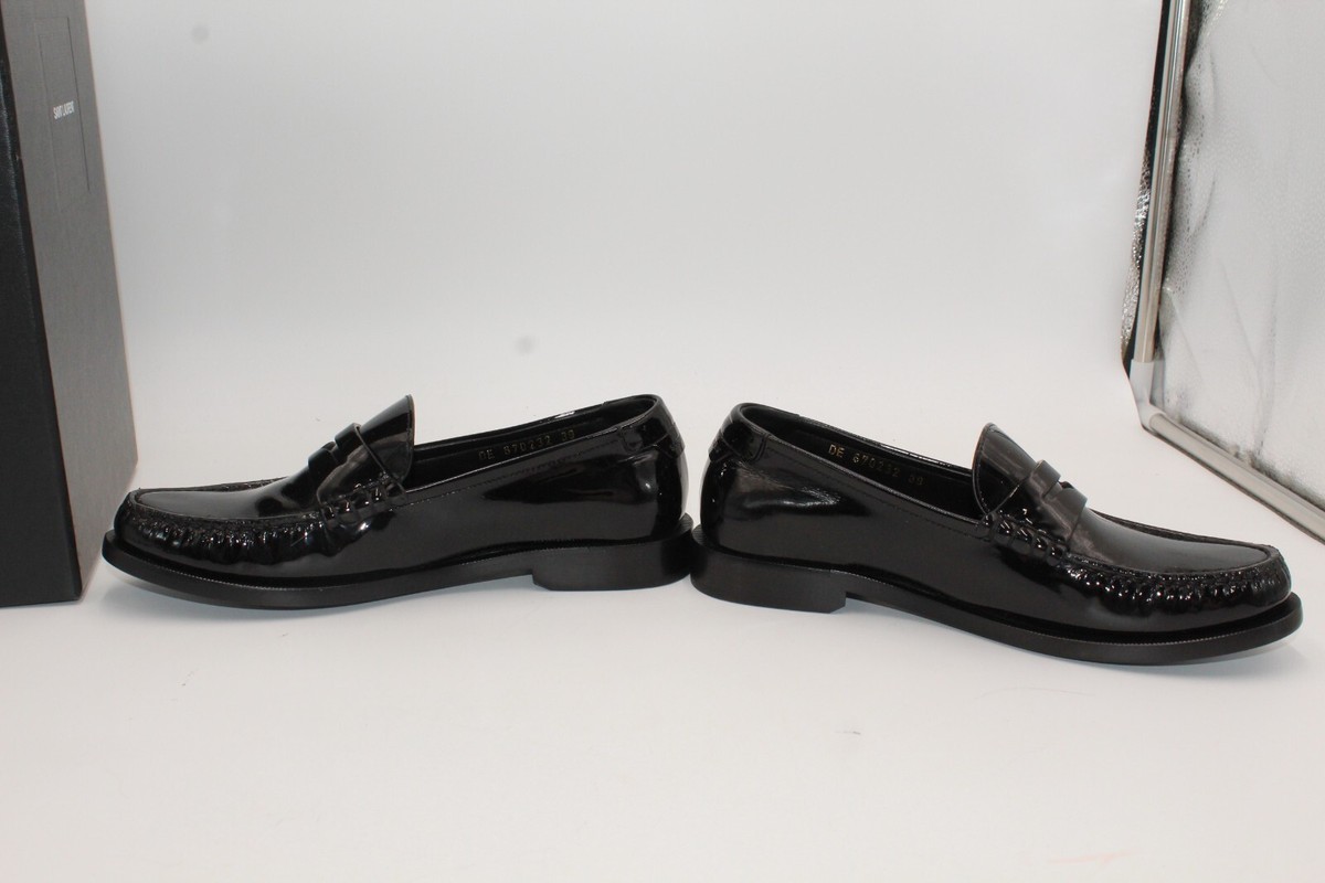NEW COA Saint Laurent Le Loafer Penny Slippers In Glazed