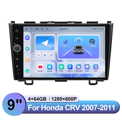 For Honda CR-V 3 RE CRV 2007-2011 9'' Head Unit Android13 Carplay Car Radio 8Core