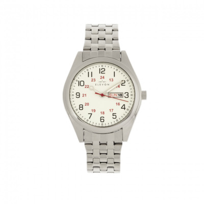 Elevon Gann Herren Silber Armbanduhr Mit Tag Datum ELE106-1