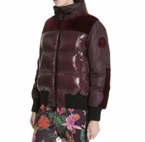 Moncler Elanion Velvet Trim Down Puffer 