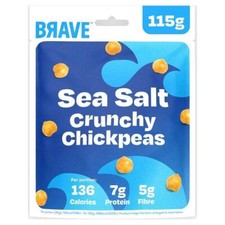 Brave Roasted Chickpeas Sea Salt 115g - Pack of 6