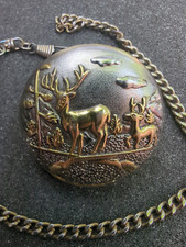 Vintage Embassy By Gruen Deer Pocket Watch Quartz