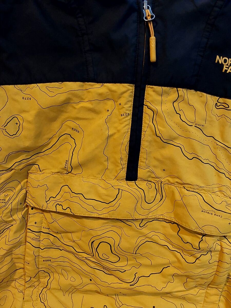 The North Face UO Exclusive Topography Fanorak Jacket Yellow The North Face UO Exclusive Topography Fanorak Jacket Yellow