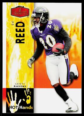 Ed Reed 2006 Flair Showcase Hot Hands Baltimore Ravens NFL Card No