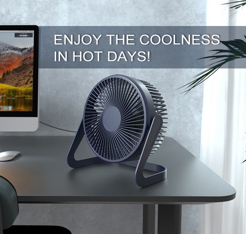 Portable mini USB Cooling Fan 360° Small Desktop Desk Quiet Computer 4inch - Picture 10 of 10