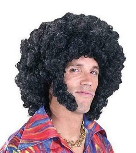 black 70s wig