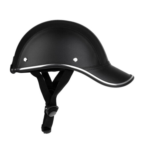 Casco bicicletta unisex baseball moto cassaforte anti-UV visiera cappello, nero - Foto 1 di 8