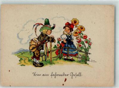 39749800 - sign. Lauterborn Liesel Tracht Wanderer Gitarre VMB 72/3
