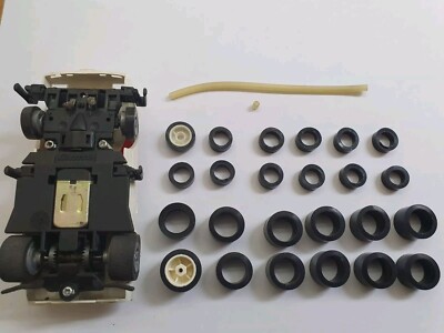 CARRERA SERVO 140 Plus V2 V3-12 Hinterreifen + 12  Vorderreifen +  Reibgummi NEU