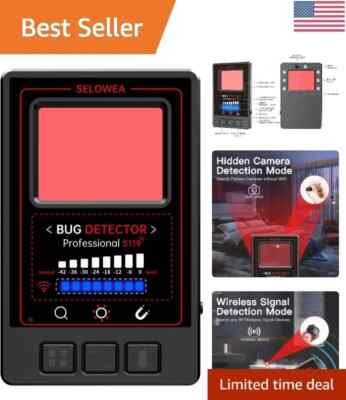 Anti-Spy Camera Wireless RF Detector GSM Bug GPS Tracker Finder Scanner Device .