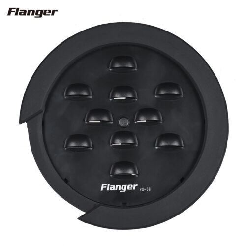 Flanger-08 Guitar Soundhole Sound Hole Cover Block Feedback Buffer Black A9Y4 - Picture 1 of 5