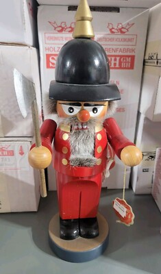 Steinbach Nutcracker Chubby Fireman 13  h  Made In Germany by Kurt Adler New